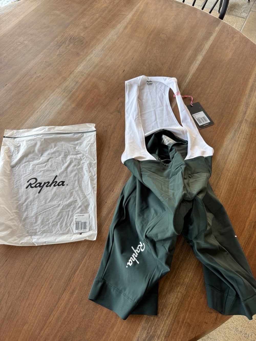 NWT Rapha Green Men’s Cycling Core Bib Cycling Bib Shorts